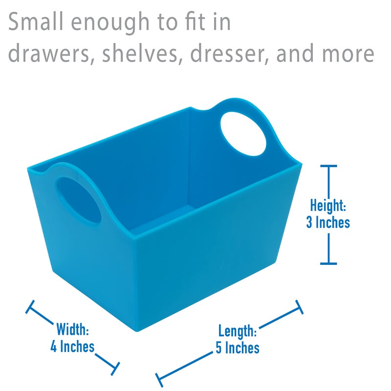 Simplify Neon, 5 Pack, Mini Storage Containers, Bins, Drawer, Office Organization, Good for Toys, Hair Accessories, Bobby Pins, Q-Tips, Small Items - Image 4